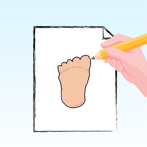 Step 2: Trace your Child's Feet